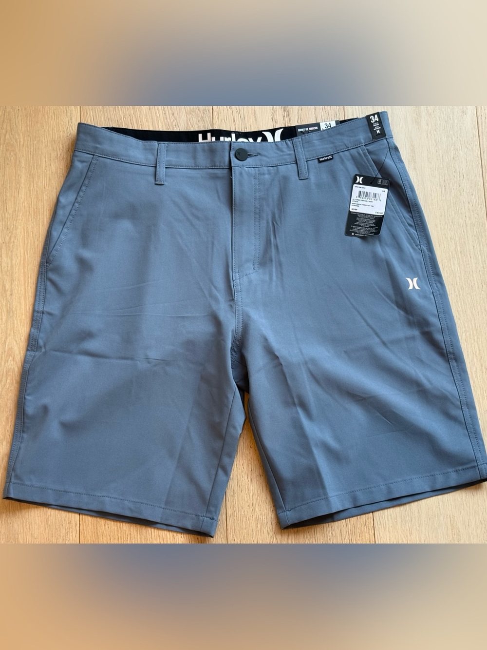 Hurley Men’s All Terrain Hybrid Walk Shorts Blue 34 9.75” Water Repellent NWT